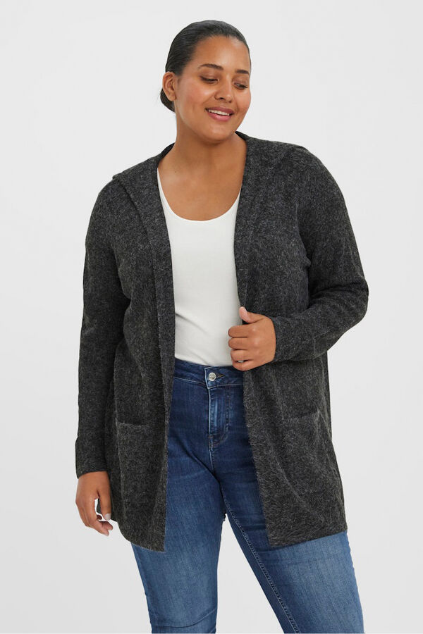 Vero Moda Curve C&aacute;rdigan con capucha talla grande Negro