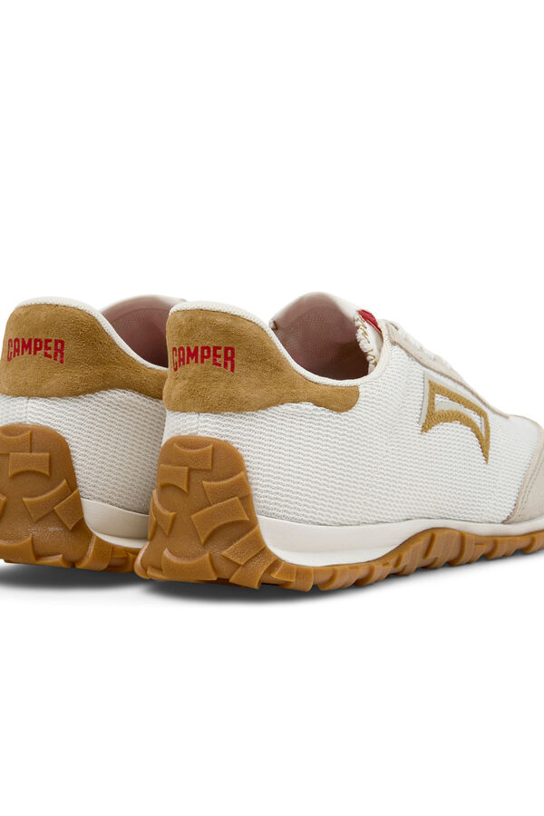 Camper Zapatillas de textil y piel nobuk mujer Blanco