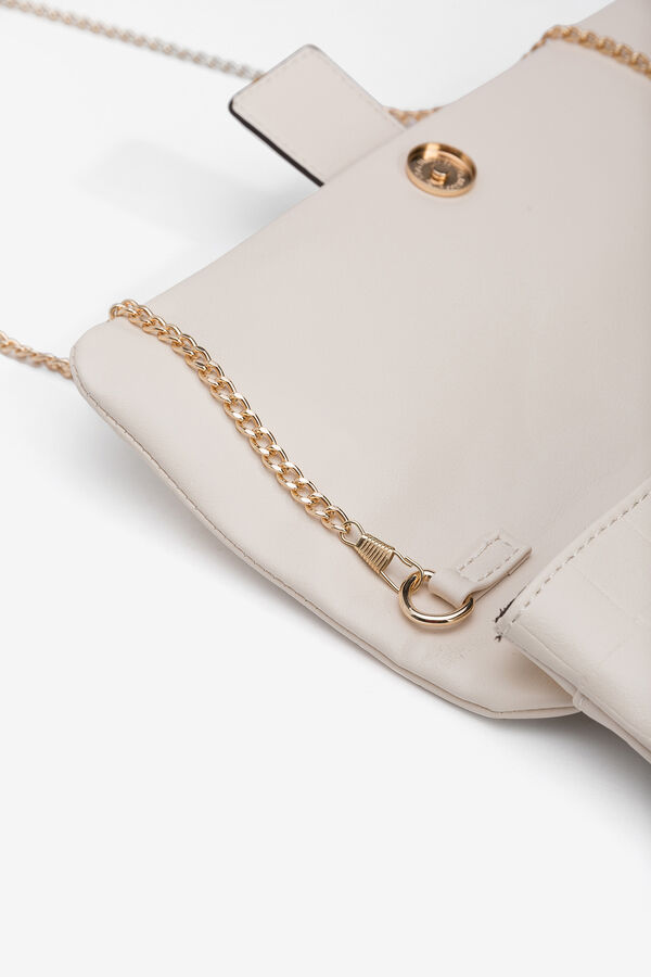 Vilanova Cartera de mano efecto piel con relieve Beige