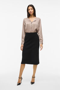 Vila Falda de punto canalé midi