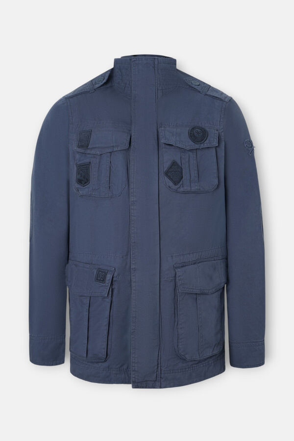 Silbon Parka parches Azul marino