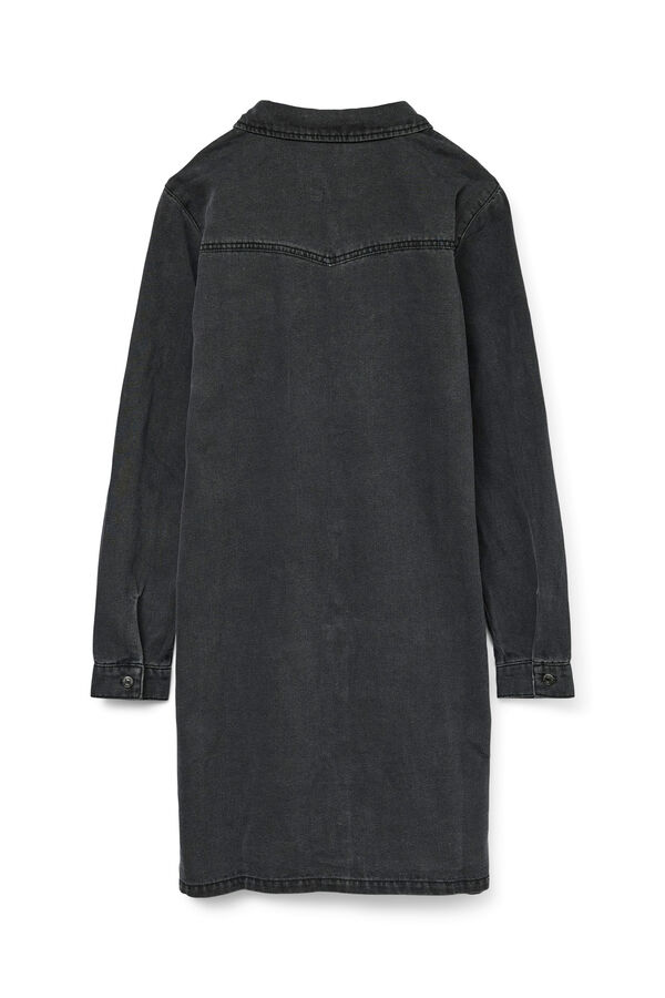 Vero Moda Vestido corto vaquero manga larga Negro