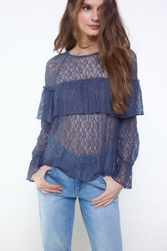 Slowlove Top encaje volante