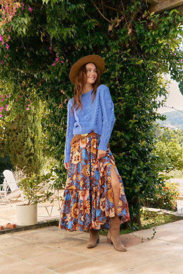 Jaase Falda daphne estampado tierra Multicolor