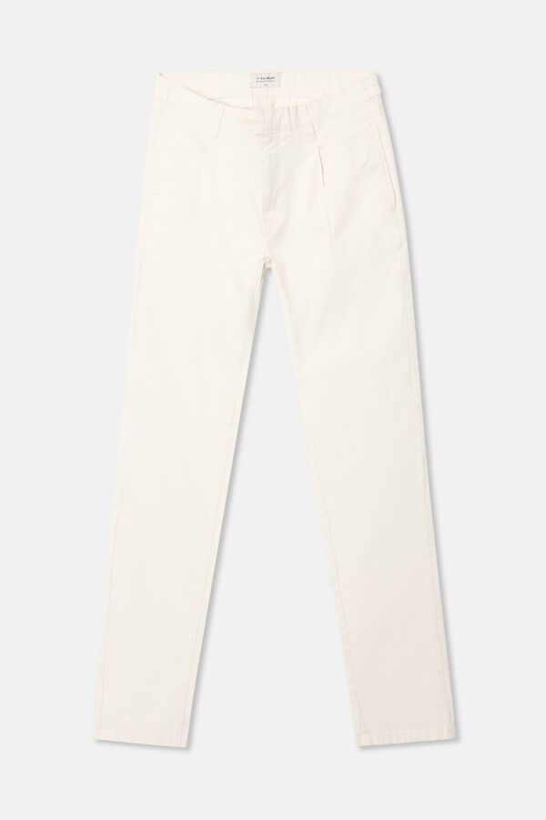 Silbon Pantal&oacute;n sport chino pinza Marfil