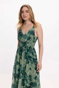 Vila Vestido midi de flores