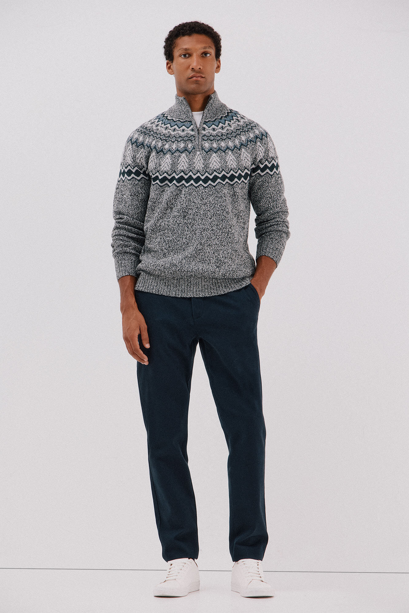 Cortefiel Pantal&oacute;n chino print slim