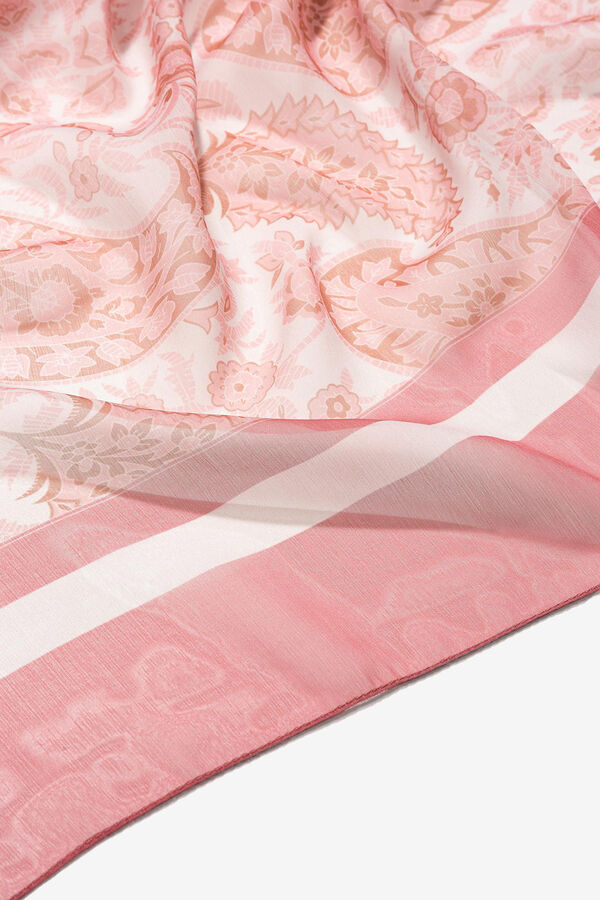 Vilanova Pa&ntilde;uelo semitransparente con estampado paisley Lila