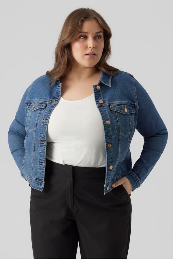Vero Moda Curve Chaqueta vaquera talla grande Blue
