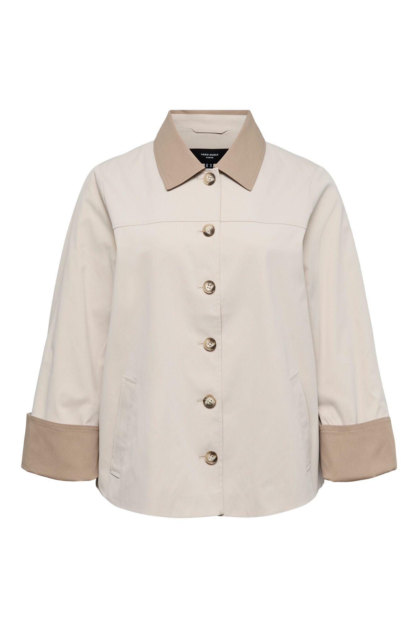 Vero Moda Curve Gabardina con suello a contraste