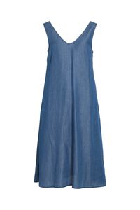 Vila Vestido midi de al&ccedil;as em tencel