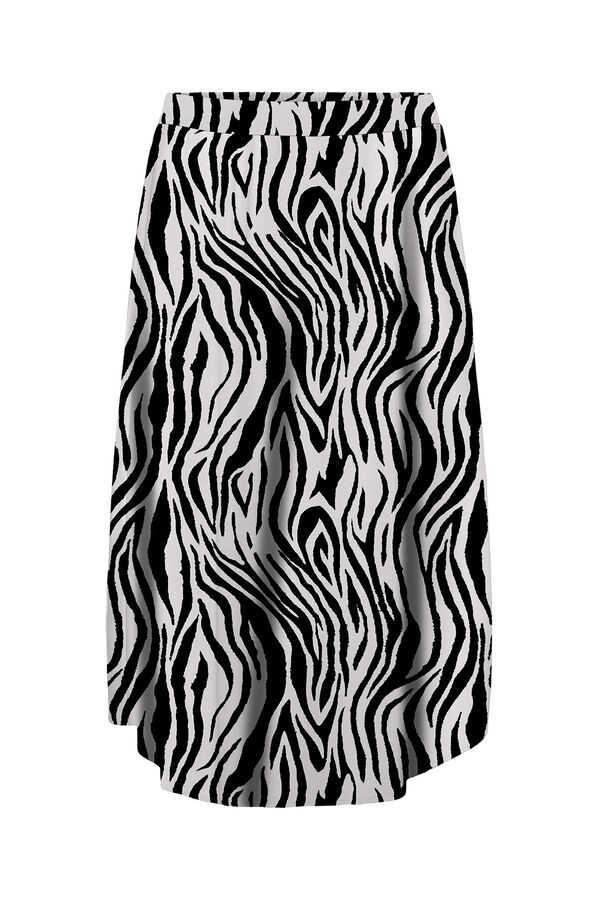 Vero Moda Curve Falda lino 7/8 talla grande Estampado blanco