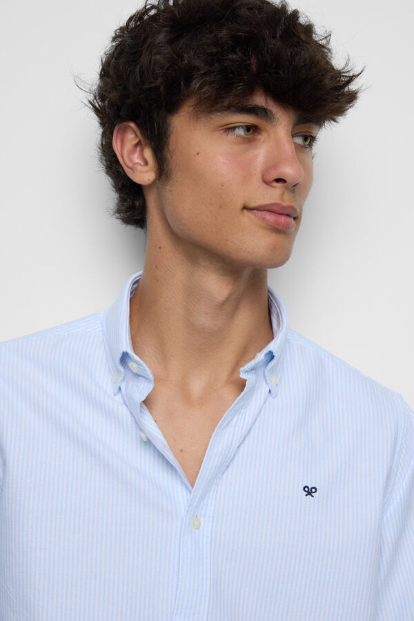 Silbon Camisa sport oxford regular fit rayas Azul