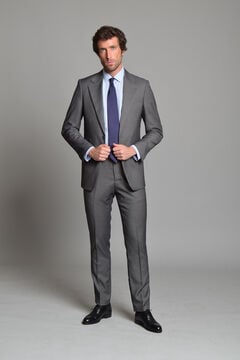 Cortefiel Birdseye Grey Suit British Collection Grey