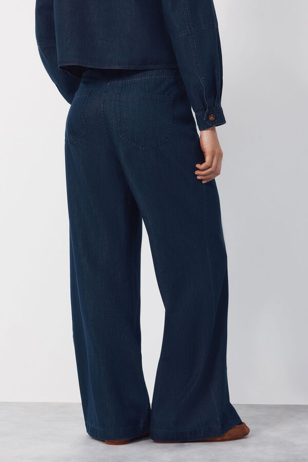 Cortefiel Soft palazzo jeans Blue