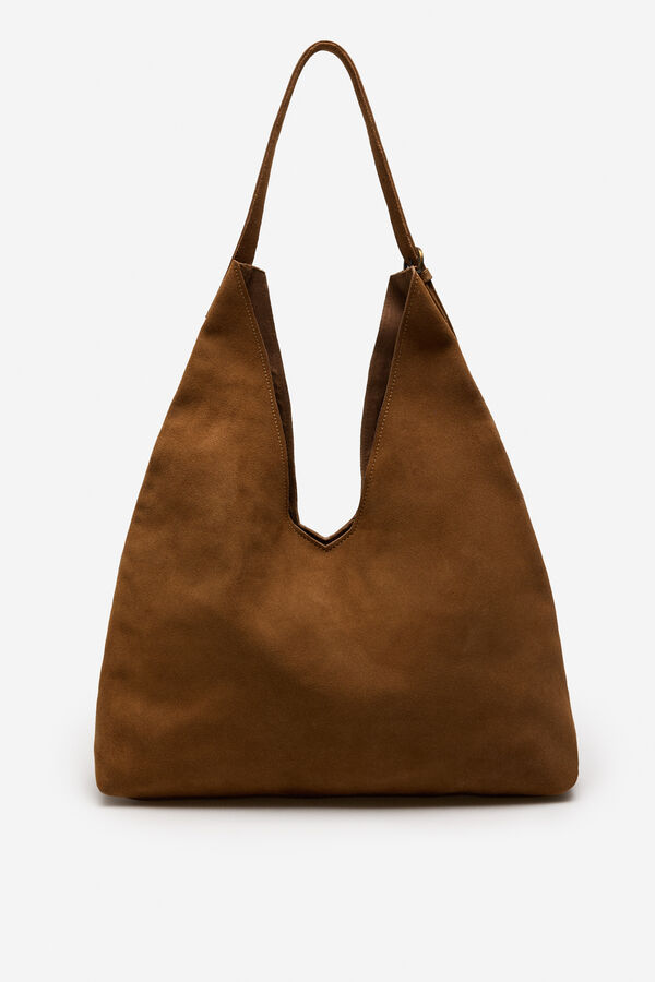 Cortefiel leather hobo bag Camel