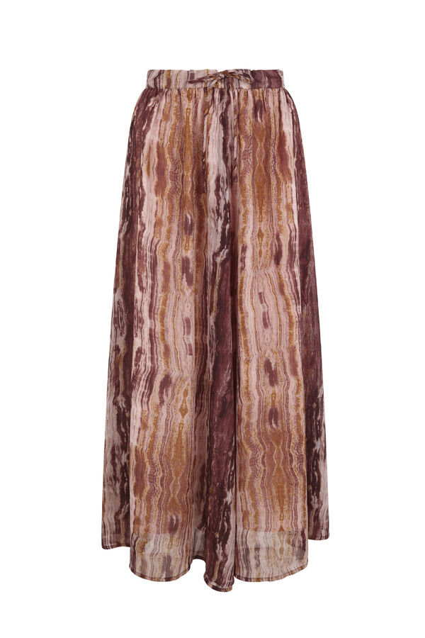 Slowlove Falda midi estampada Brown