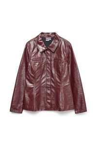 Vero Moda Blus&atilde;o justa com efeito couro 