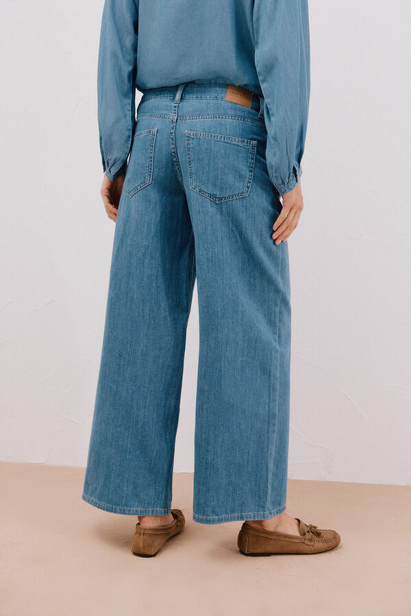 Cortefiel Long palazzo jeans  Blue