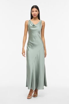 Vila Vestido comprido acetinado de festa