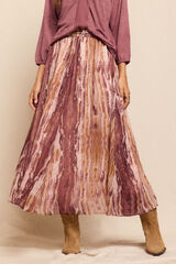 Slowlove Falda midi estampada Brown