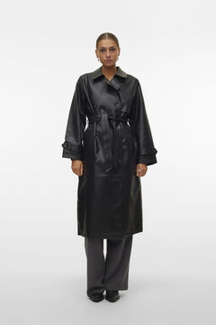 Vero Moda Sobretudo longo de trench sint&eacute;tico