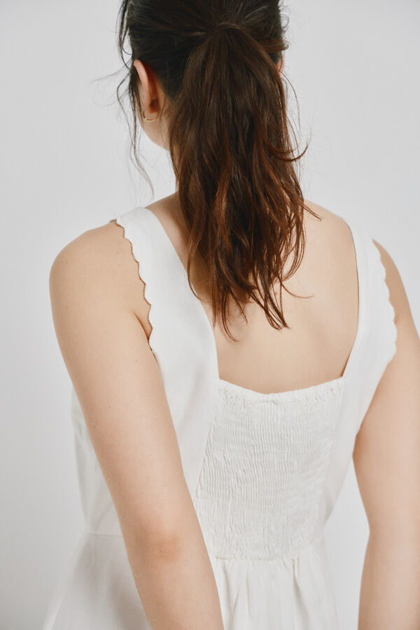 Vero Moda Vestido midi tirantes Blanco