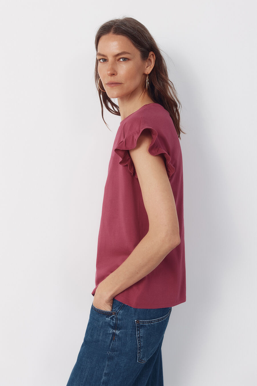 Camiseta básica volante