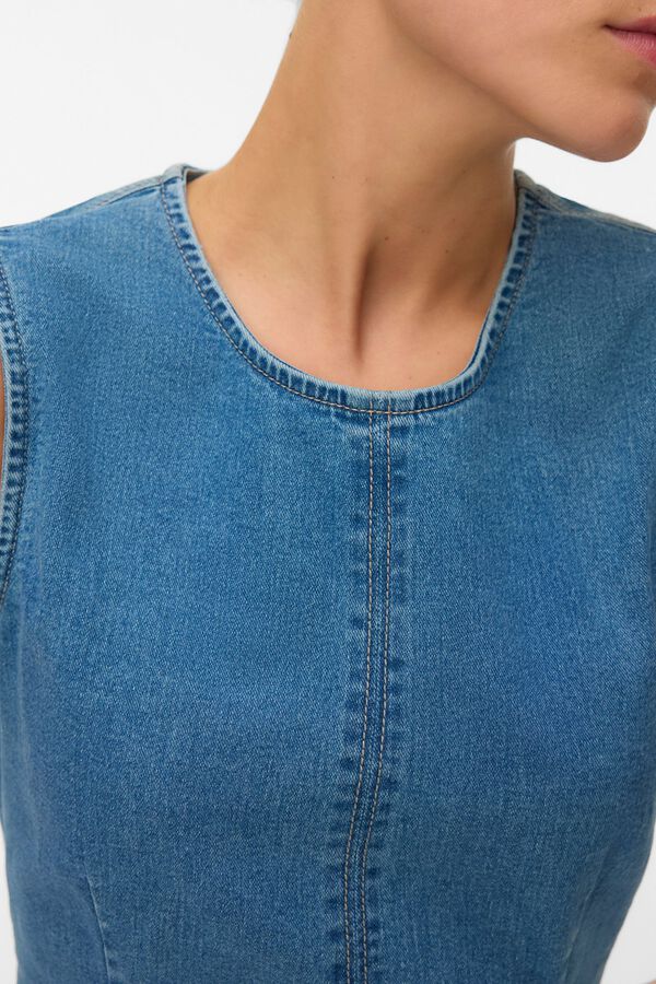 Vero Moda Vestido midi denim Azul