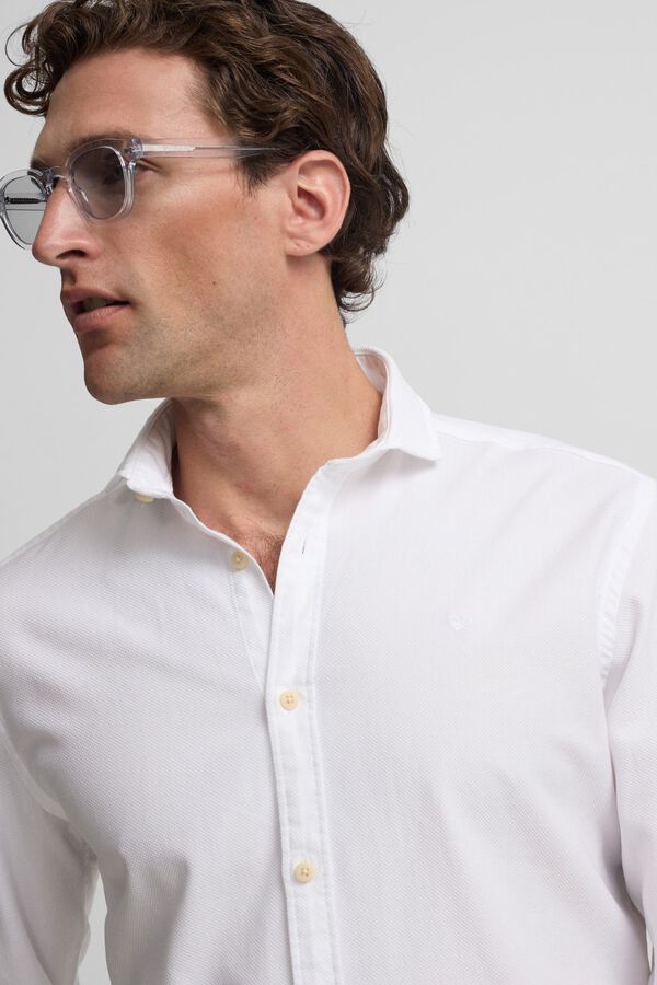 Silbon Camisa sport estructura logo Blanco