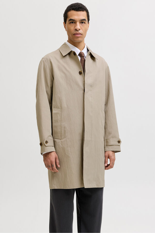 Jack & Jones Gabardina cl&aacute;sica larga Beige