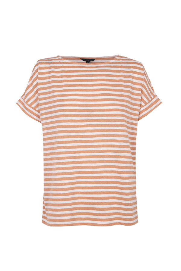 Cortefiel Camiseta rayas Naranja