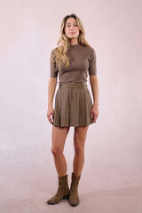 Molly Bracken Falda corta con pliegues Green