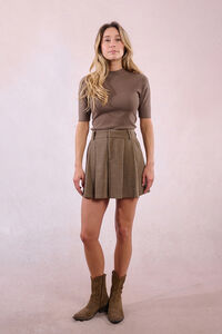 Molly Bracken Saia curta plissada