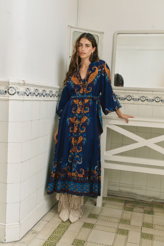 Vestido maxi fluido