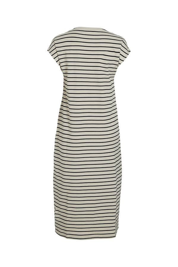 Vila Vestido midi de algod&oacute;n org&aacute;nico Estampado blanco