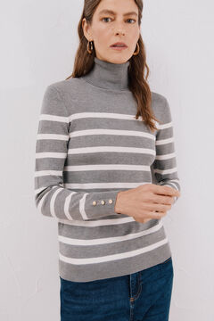 Cortefiel Jersey rayas cuello vuelto