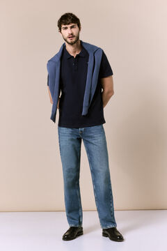 OOTO Polo b&aacute;sico em piqu&eacute; lavado