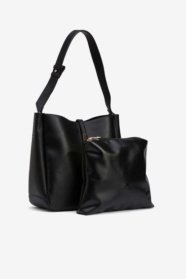 Vilanova Bolso de hombro efecto piel Negro