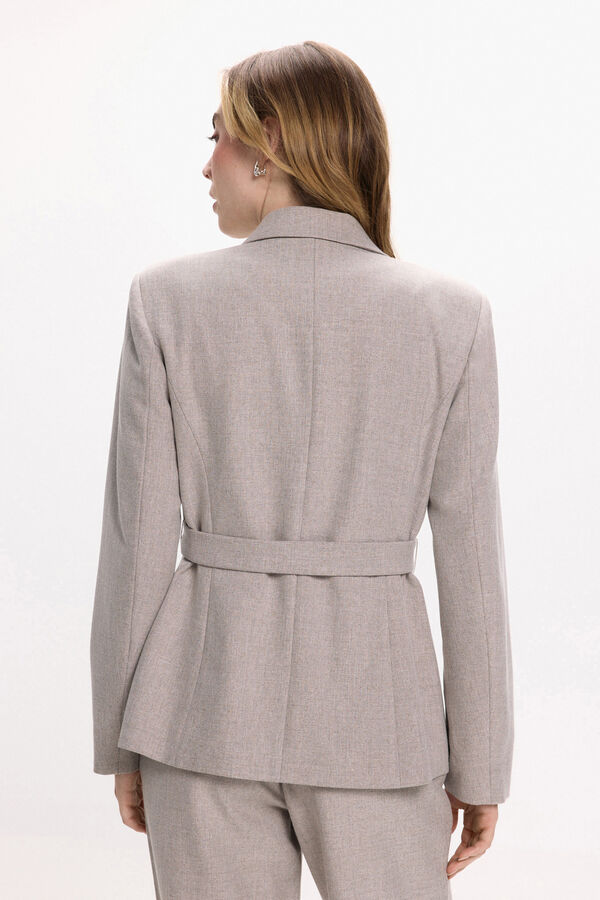 Vila Blazer trespassado com bot&otilde;es Cinzento