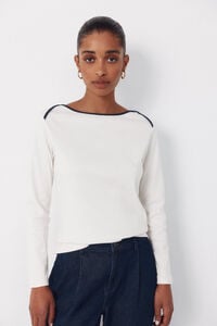 Cortefiel Camiseta cuello barco contraste