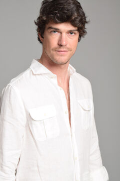 Cloking Guayabera 100% Lino Blanco