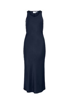 Vila Vestido comprido acetinado halter
