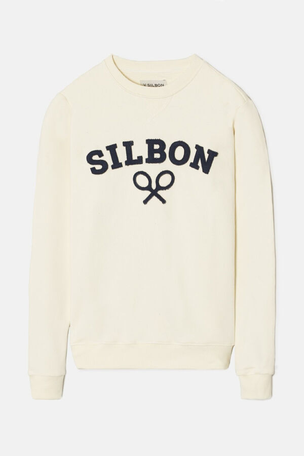 Silbon Sudadera silbon raqueta media Marfil