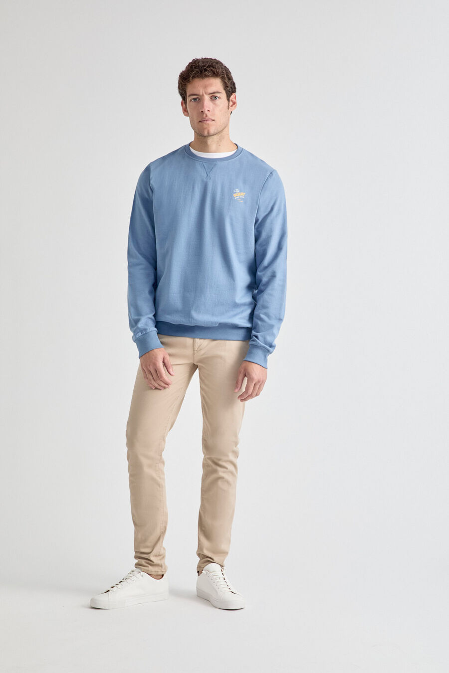 Sudadera de cuello redondo estampada