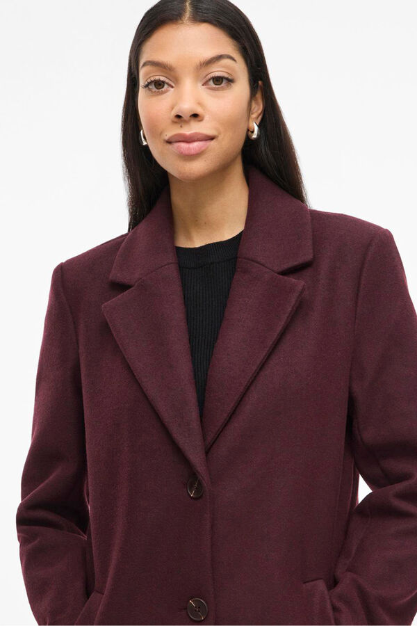 Vila Sobretudo de tecido com lapelas Granada