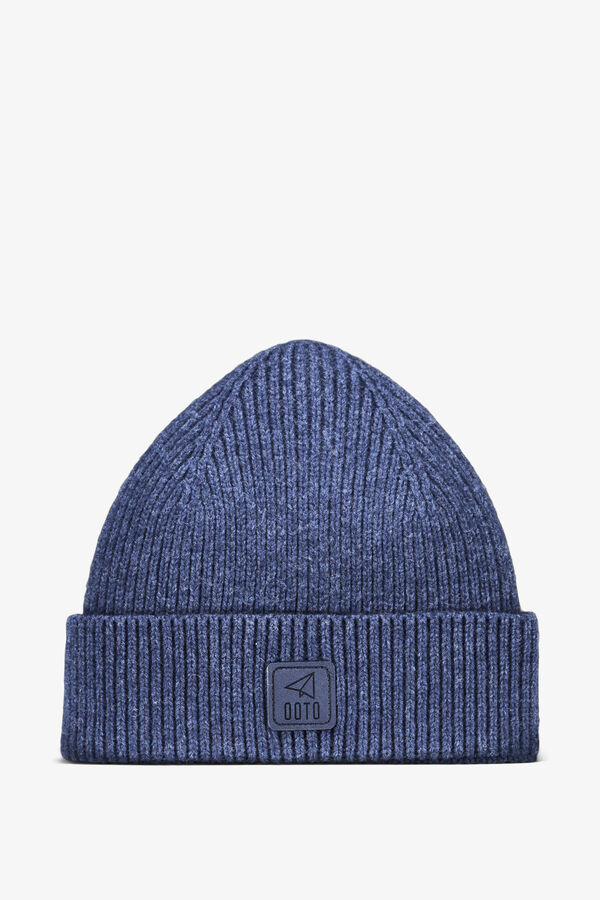 OOTO Gorro punto liso beanie Azul