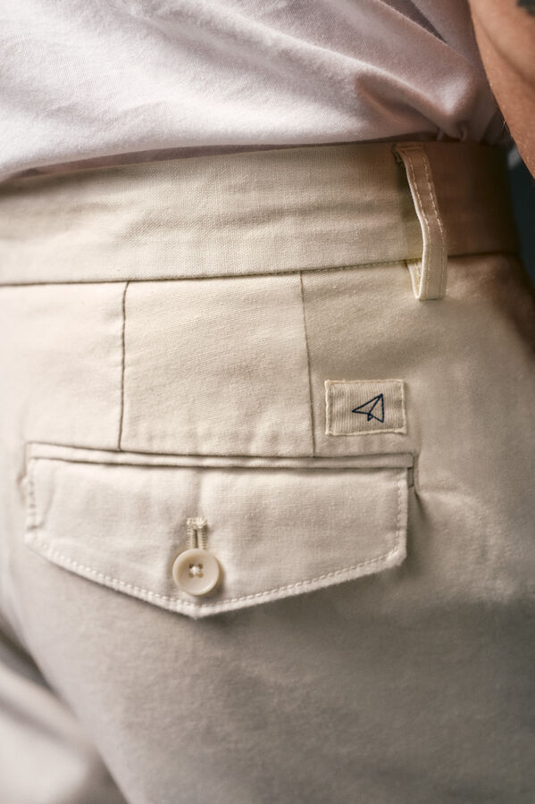 OOTO Pantal&oacute;n chino pinzas Marfil