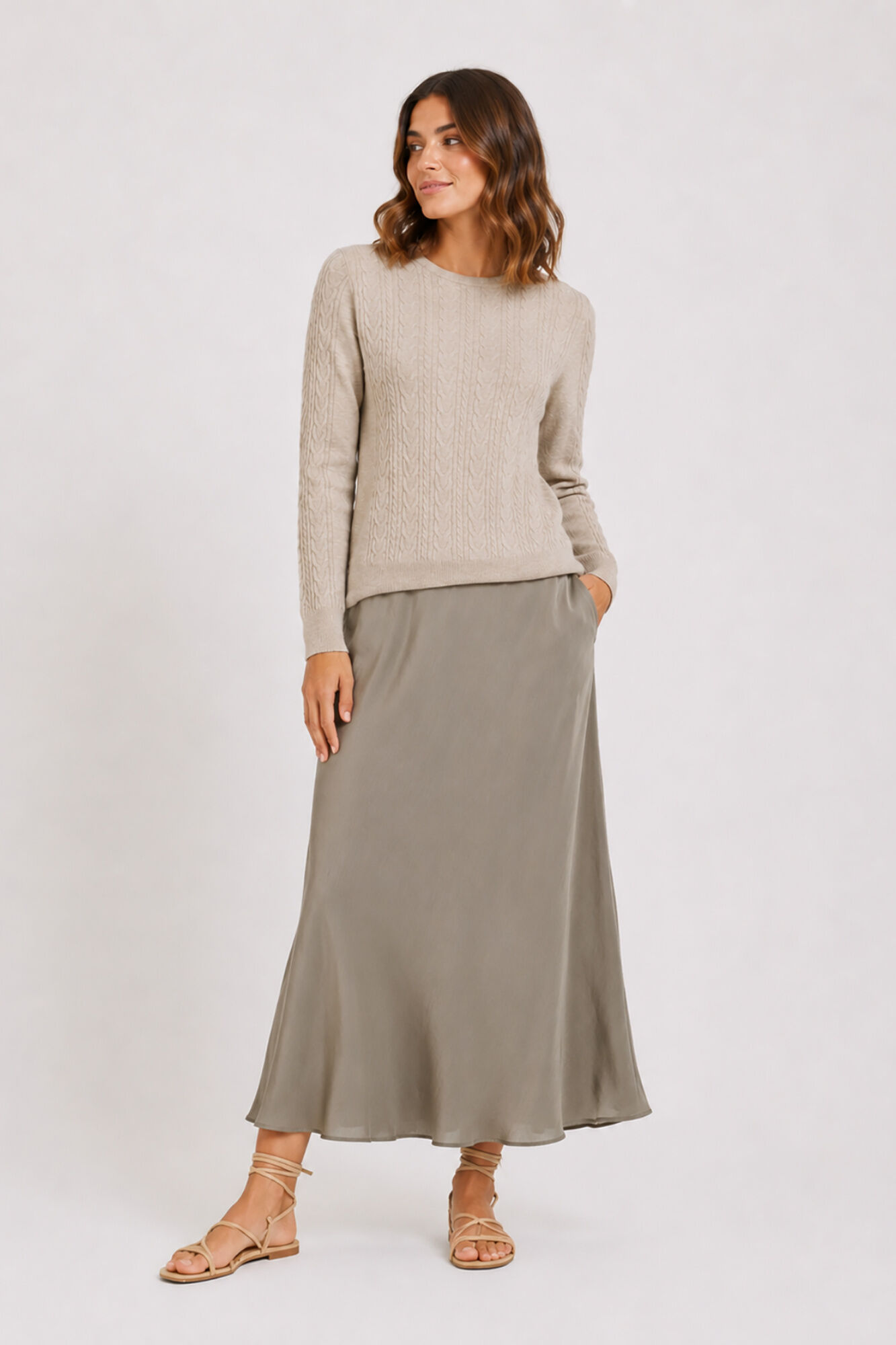 Vila Jersey de punto con detalle trenzado