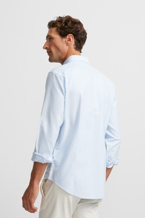 Silbon Camisa sport oxford cutaway Azul